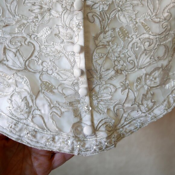 💍 Allure Bridals Beaded Halter Bridal Top Separates | Wedding Gown Top | Size 4 - Picture 8 of 9